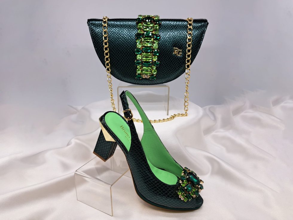 color emerald leather uppers leather inside leather sole luxury heel 3 ...